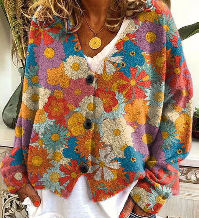 Petal™ – Blomstret cardigan med broderi