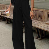 MAJA BUKSER | Høj Talje & Elegant Løstsiddende Pasform