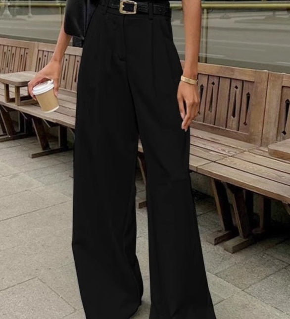 MAJA BUKSER | Høj Talje & Elegant Løstsiddende Pasform