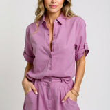 Sæt Linnea | Luftige Linnedbukser + Matchende Skjorte