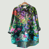 Blomstret damebluse | Glad, let og behagelig