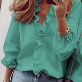 Romina™ – Luftig og elegant bluse med flæser