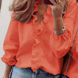 Romina™ – Luftig og elegant bluse med flæser