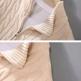 Marco | Sweater med halv lynlås