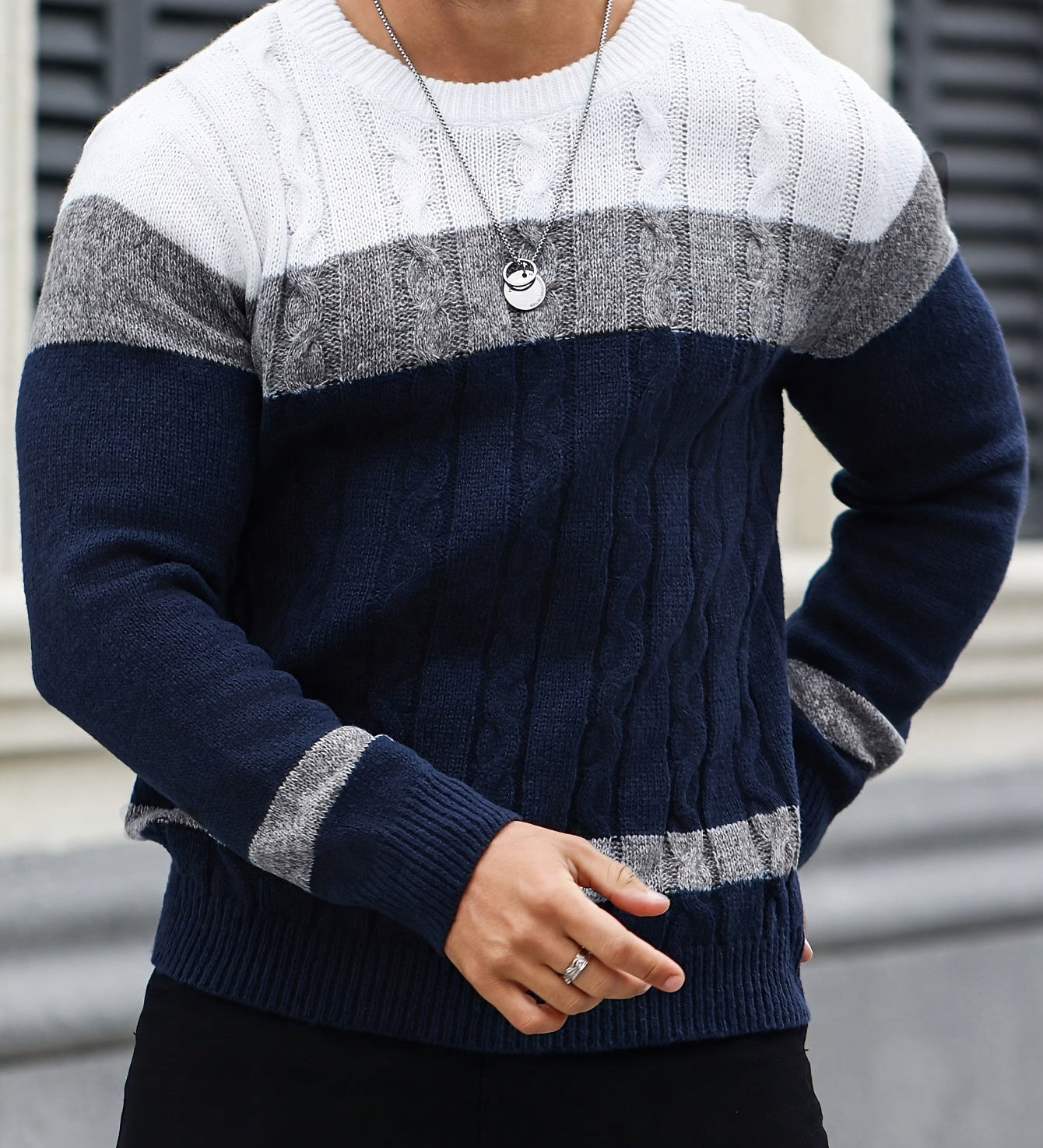 Jesper | Elegant patchwork sweater