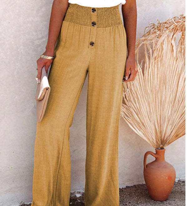 INES | Linnedbukser med høj talje