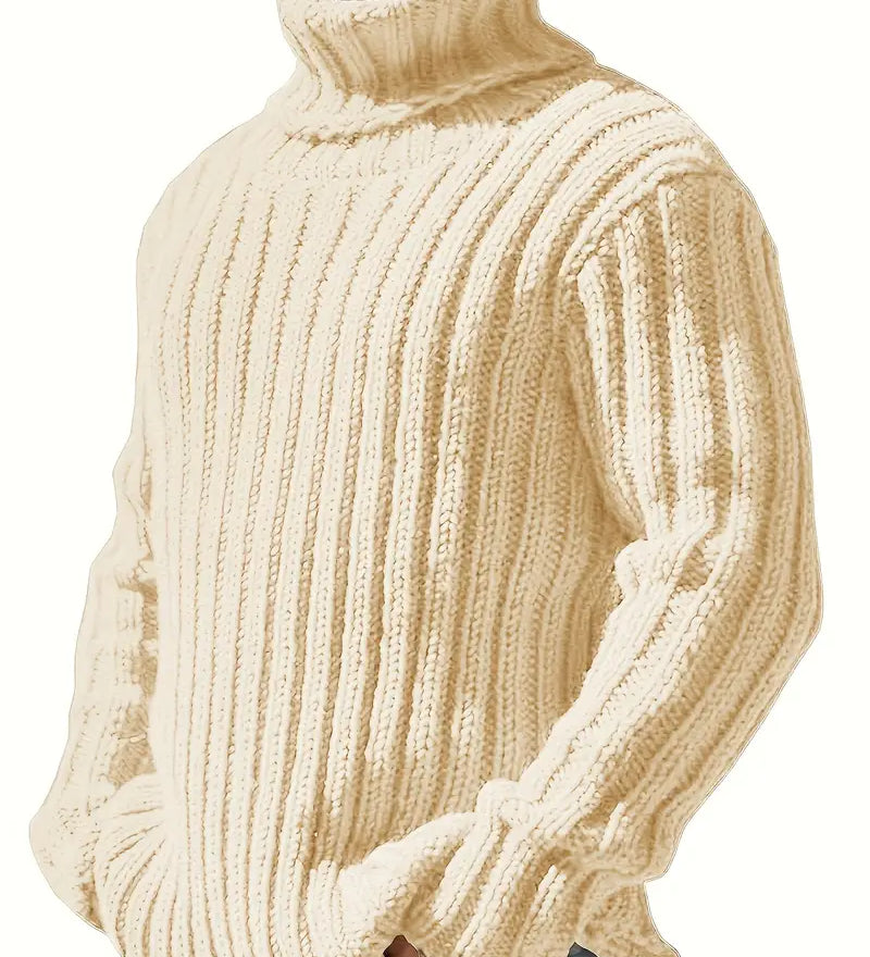 August | Strikket Uldblanding Rullekrave Sweater