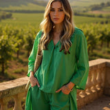 Sæt Norena | Ensfarvede & Komfortable Bukser + Matchende Top