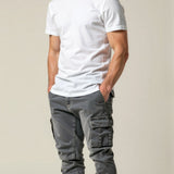 Svend | Slank Pasform Sorte Cargo Bukser