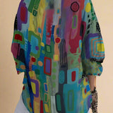 Edna | bluse med geometrisk mønster