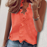 Clara™ – Luftig og elegant bluse med flæser