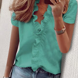 Asta™ – Luftig og elegant bluse med flæser