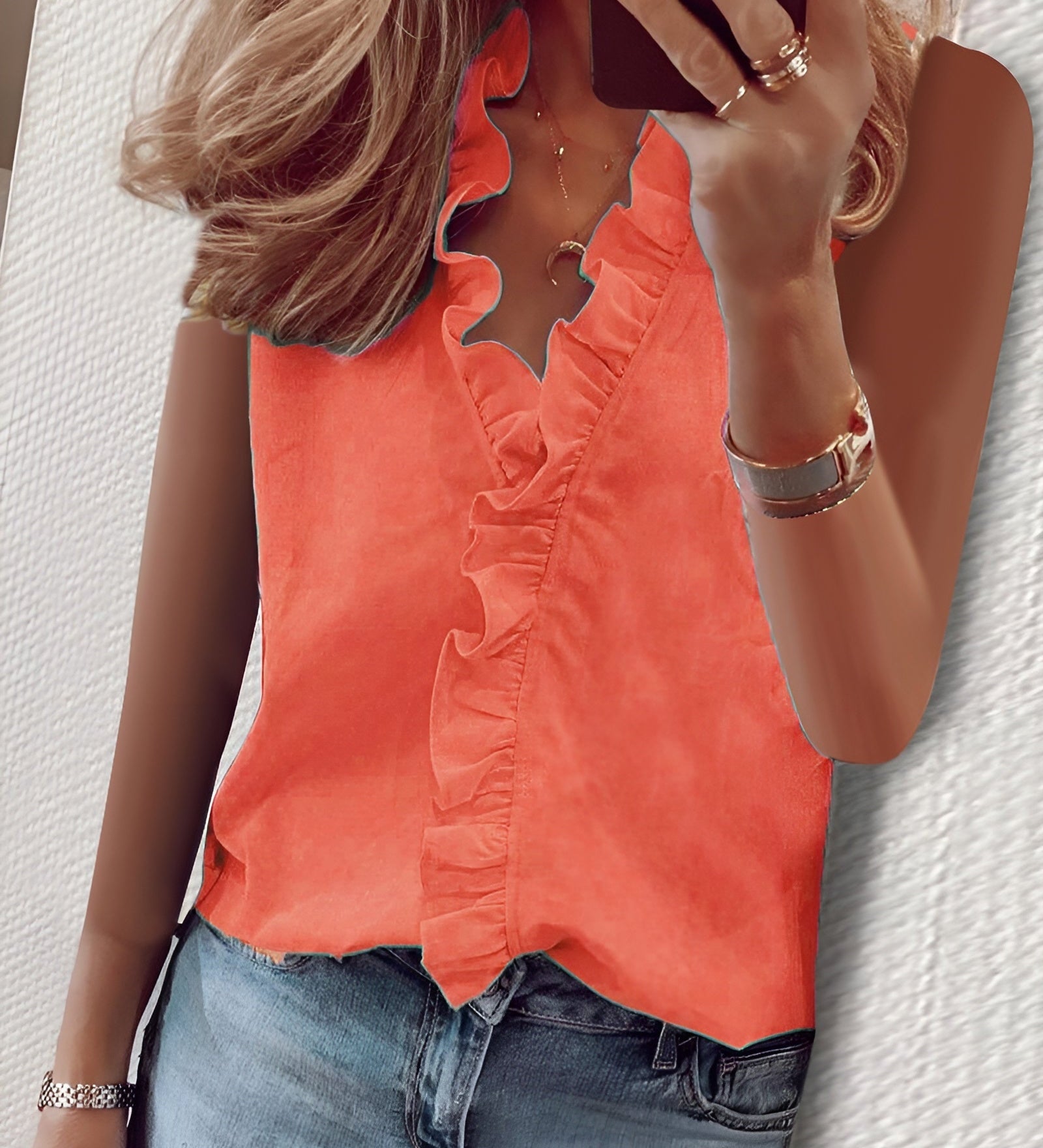 Asta™ – Luftig og elegant bluse med flæser