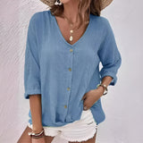 Sanne™ – Tidløs hørbluse til enhver sommerdag