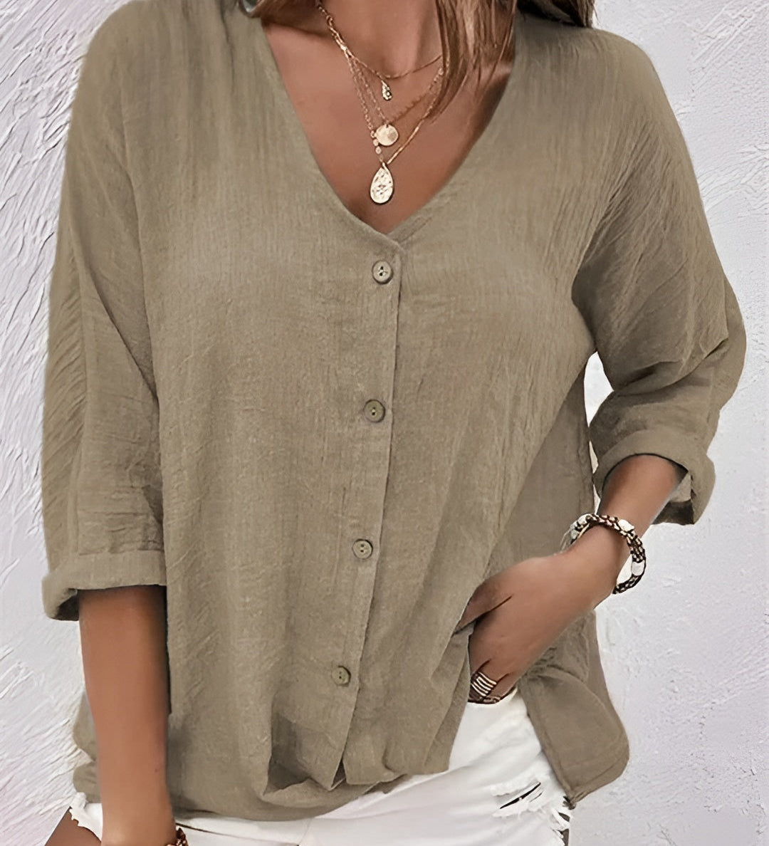 Sanne™ – Tidløs hørbluse til enhver sommerdag