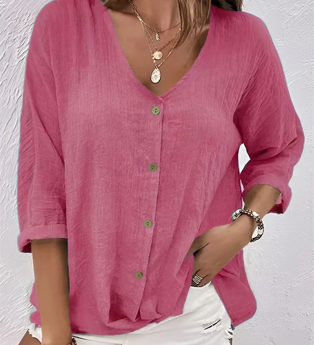 Sanne™ – Tidløs hørbluse til enhver sommerdag