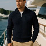 Marco | Sweater med halv lynlås