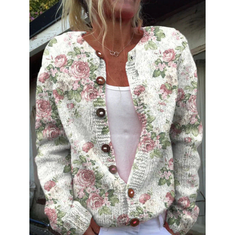 Lotte™ – Let cardigan med legende print