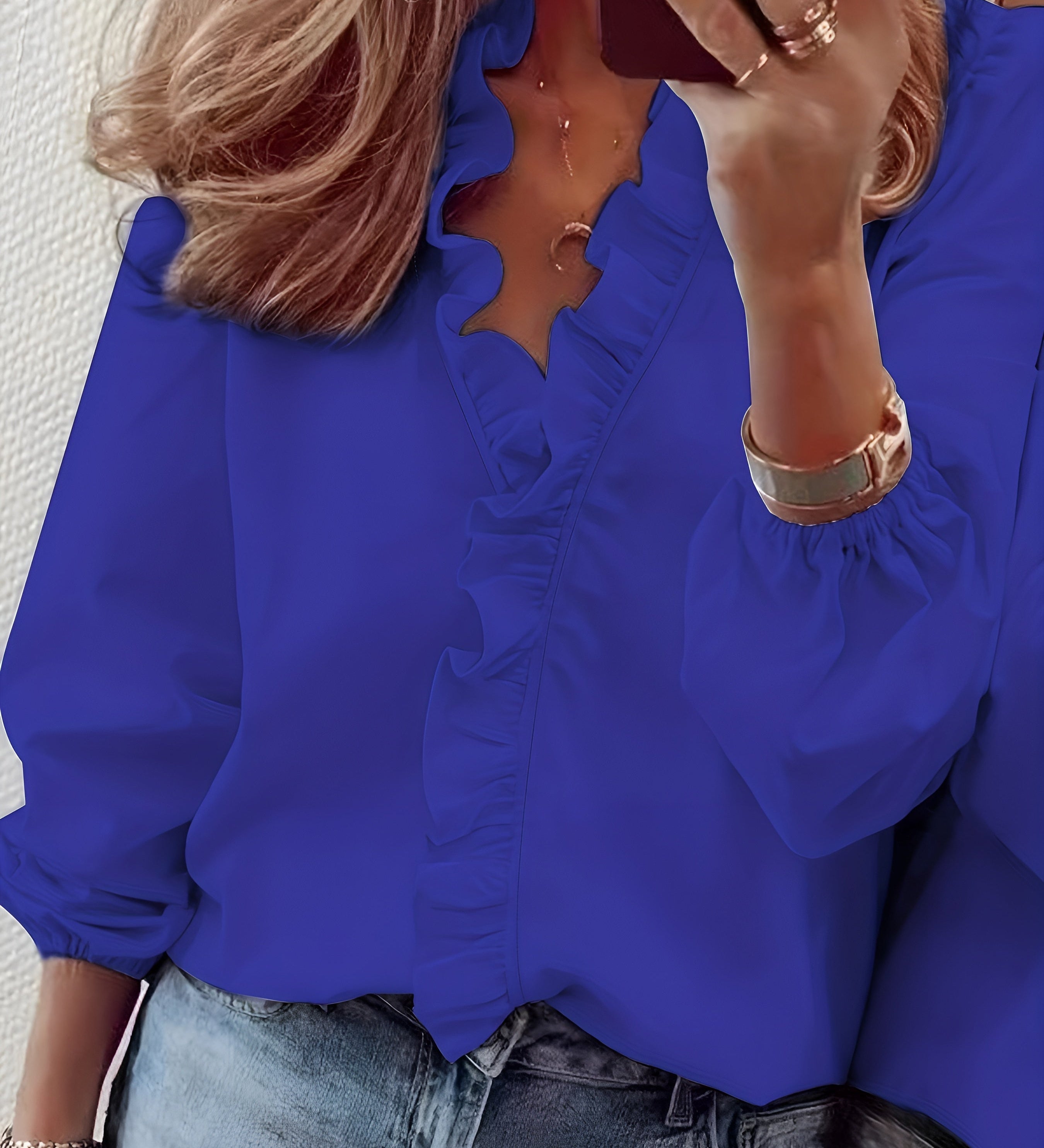 Romina™ – Luftig og elegant bluse med flæser